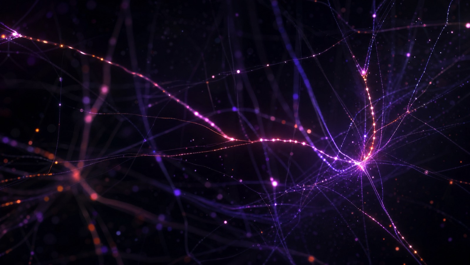Luminous traffic moving along filaments of a dark network